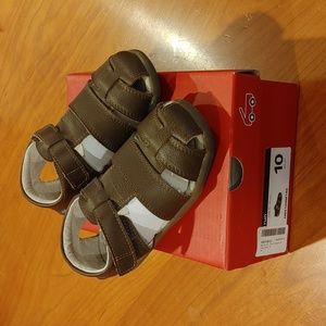 See Kai Run Jude IV Sandals, Brown Leather, Toddler Size 10, EU 27, Like new